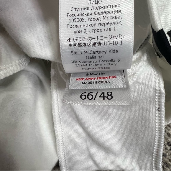 STELLA MCCARTNEY Baby White Fleece Spotty Dog Dress 6 Months - Picture 4 of 5